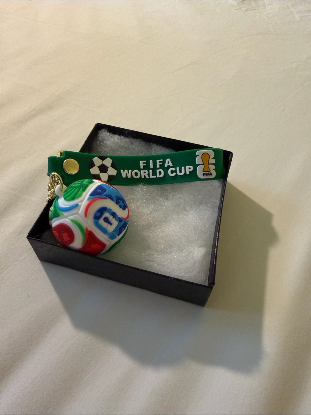 FIFA World Cup Keychain with Multicolor Soccer Ball